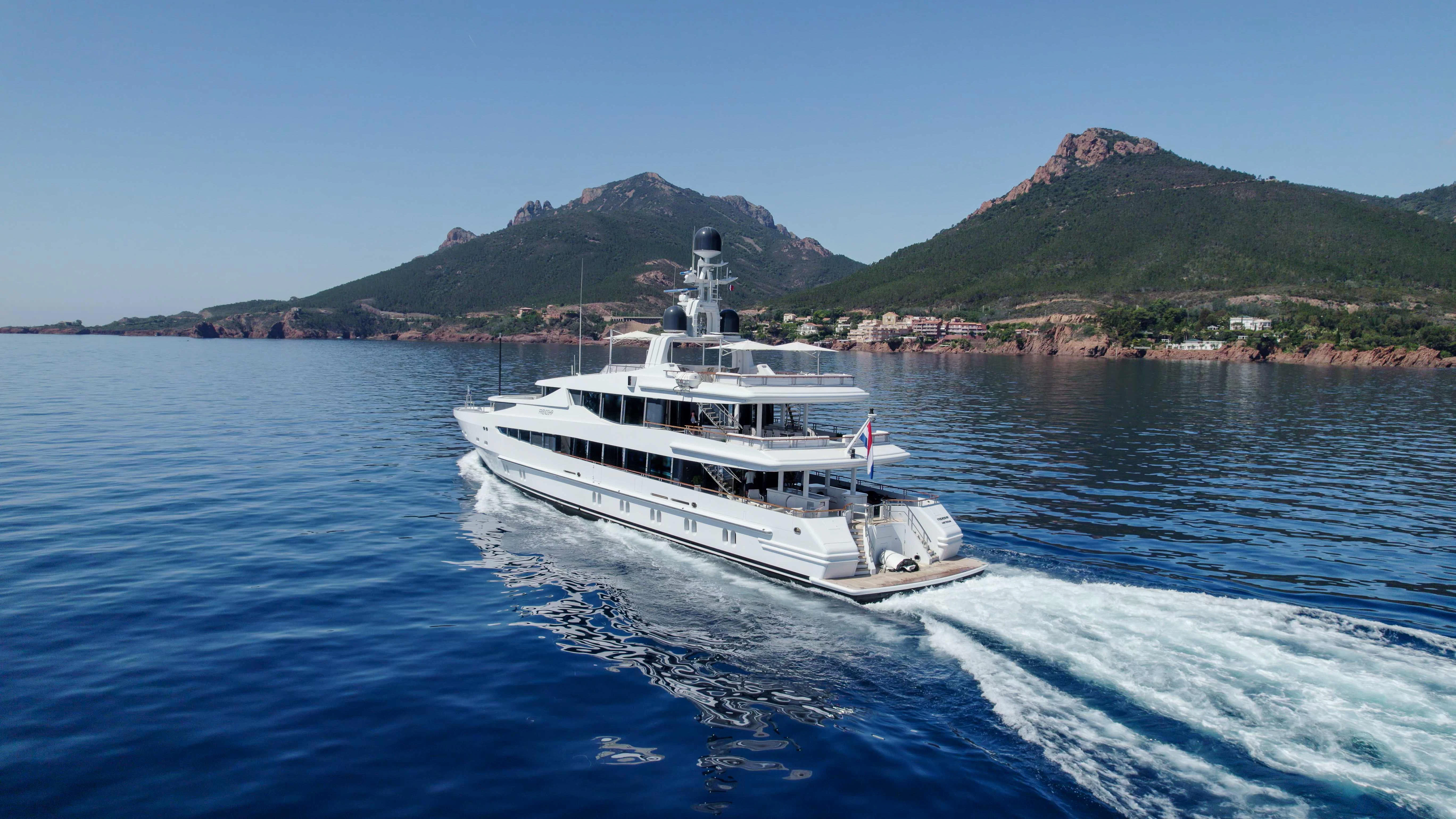 a boat on the water aboard FRIENDSHIP Yacht for Charter