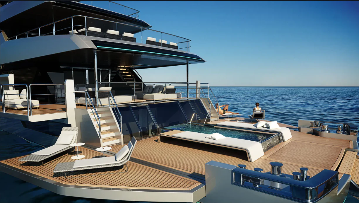 a boat on the water aboard SAIRU Yacht for Sale