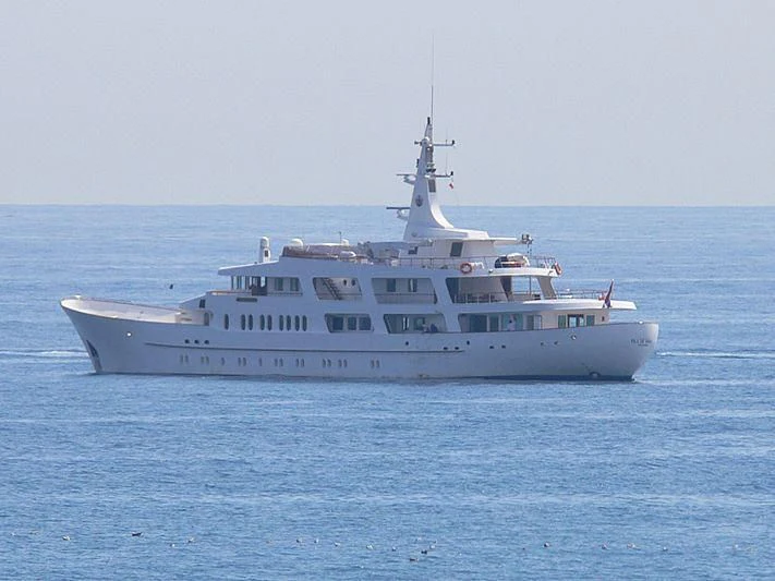 a white boat in the water aboard 54M SUPERYACHT HULL Yacht for Sale