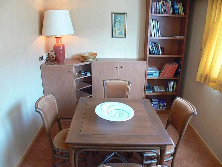 a dining table in a room aboard 54M SUPERYACHT HULL Yacht for Sale