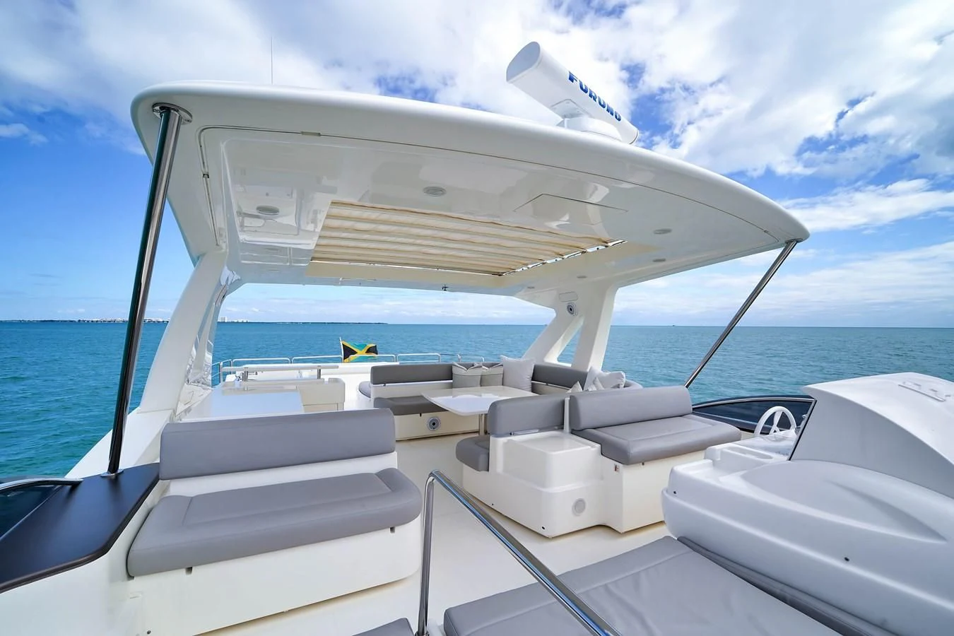 a boat on the water aboard FERRETTI YACHTS F800 Yacht for Sale