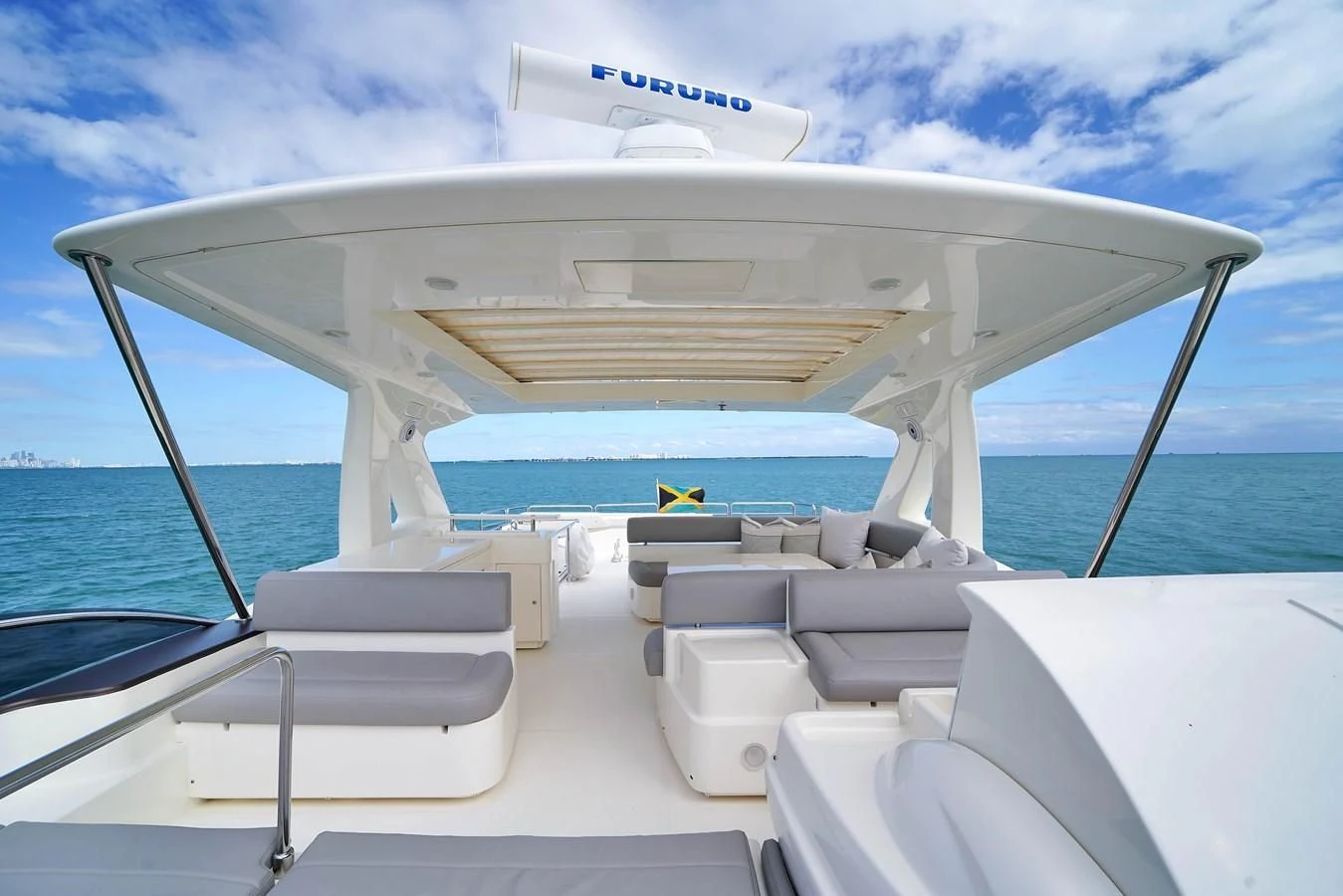 a boat on the water aboard FERRETTI YACHTS F800 Yacht for Sale