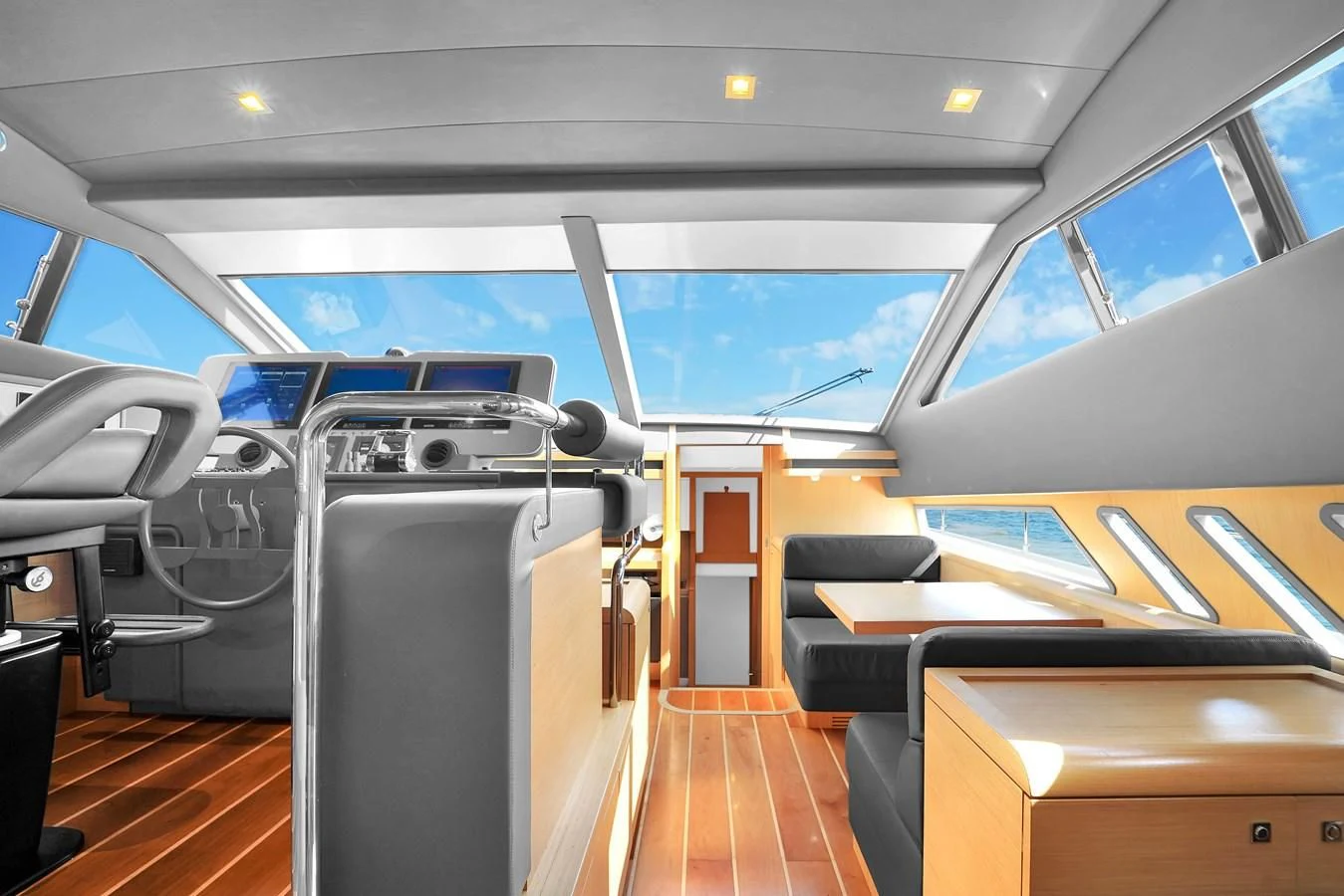 inside of a vehicle aboard FERRETTI YACHTS F800 Yacht for Sale