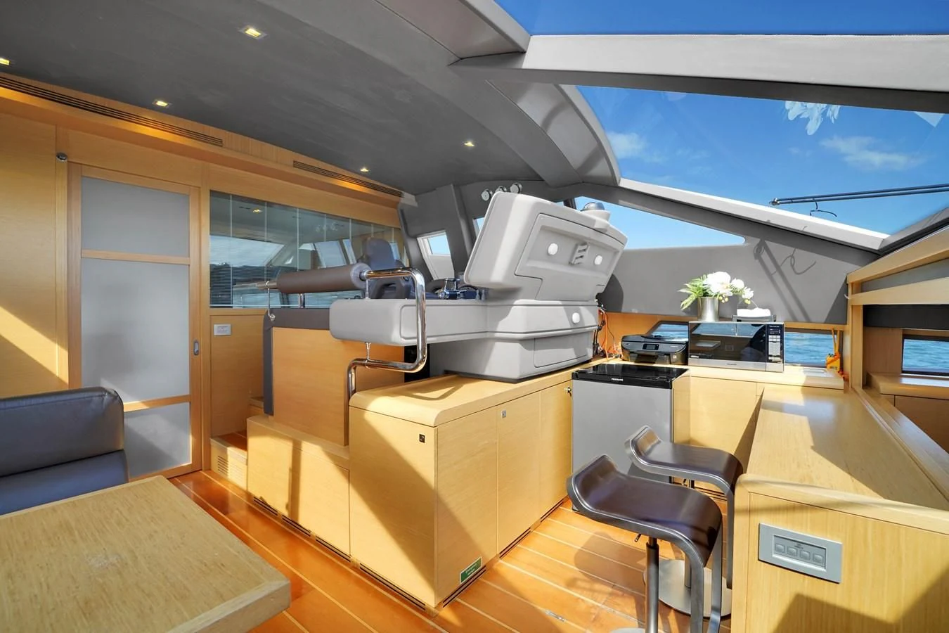 inside of a vehicle aboard FERRETTI YACHTS F800 Yacht for Sale