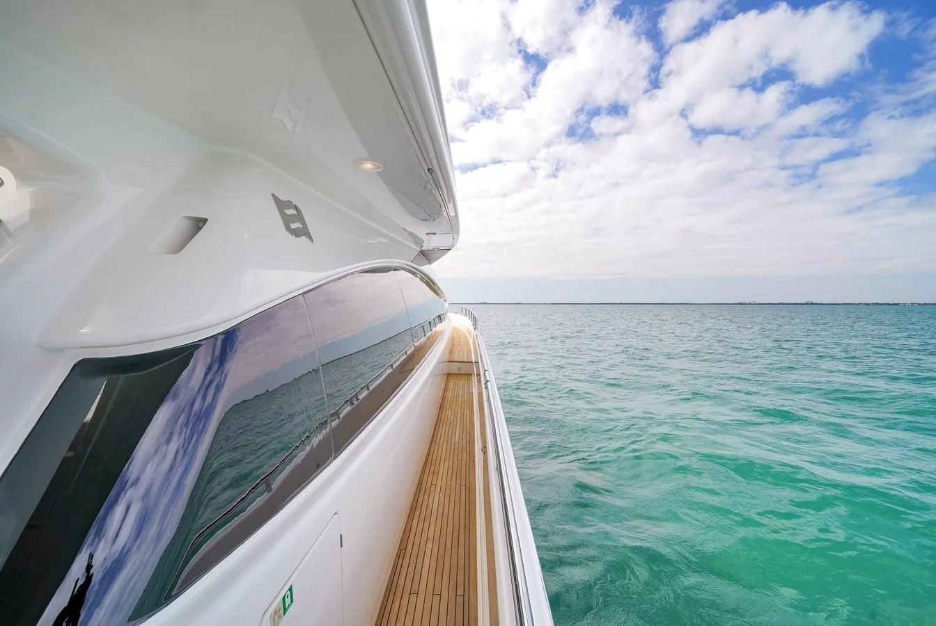 a boat on the water aboard FERRETTI YACHTS F800 Yacht for Sale