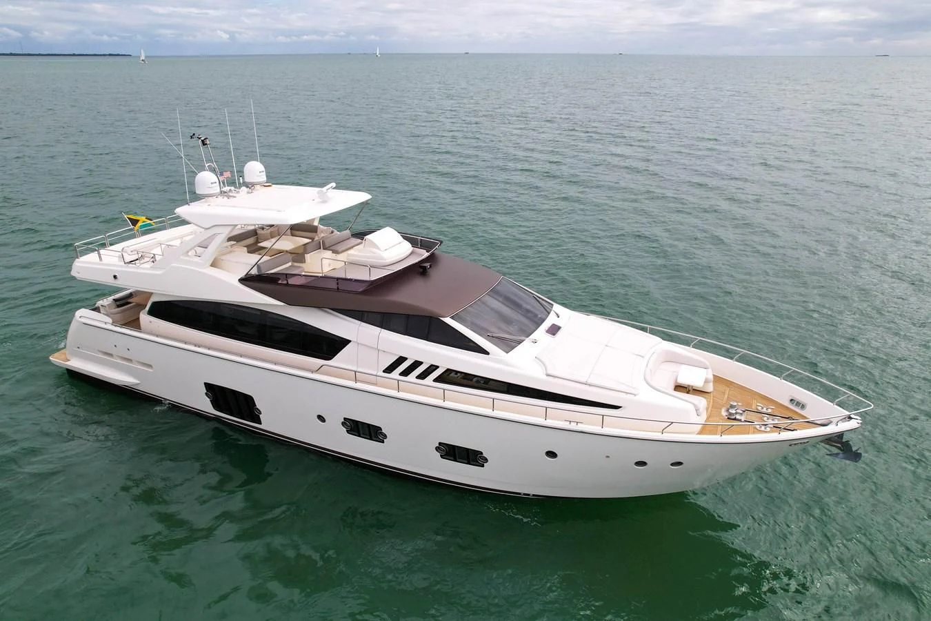 a boat in the water aboard FERRETTI YACHTS F800 Yacht for Sale