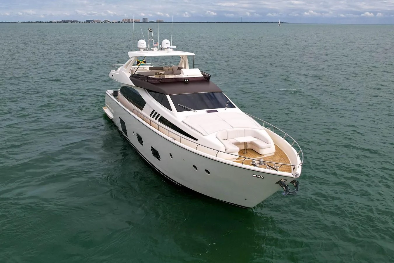 a boat in the water aboard FERRETTI YACHTS F800 Yacht for Sale