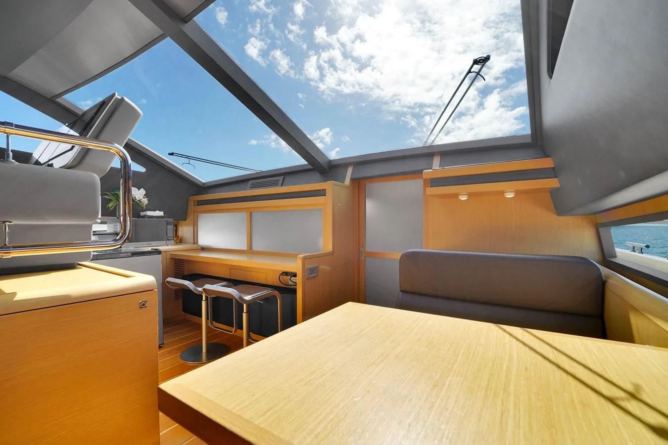 inside of a vehicle aboard FERRETTI YACHTS F800 Yacht for Sale