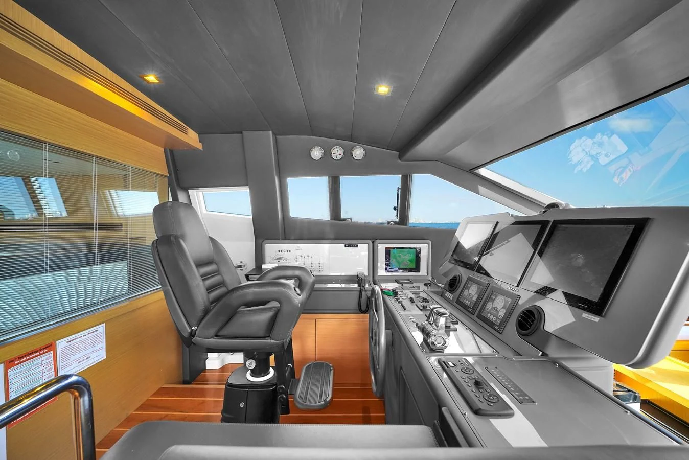 inside of a vehicle with computers aboard FERRETTI YACHTS F800 Yacht for Sale