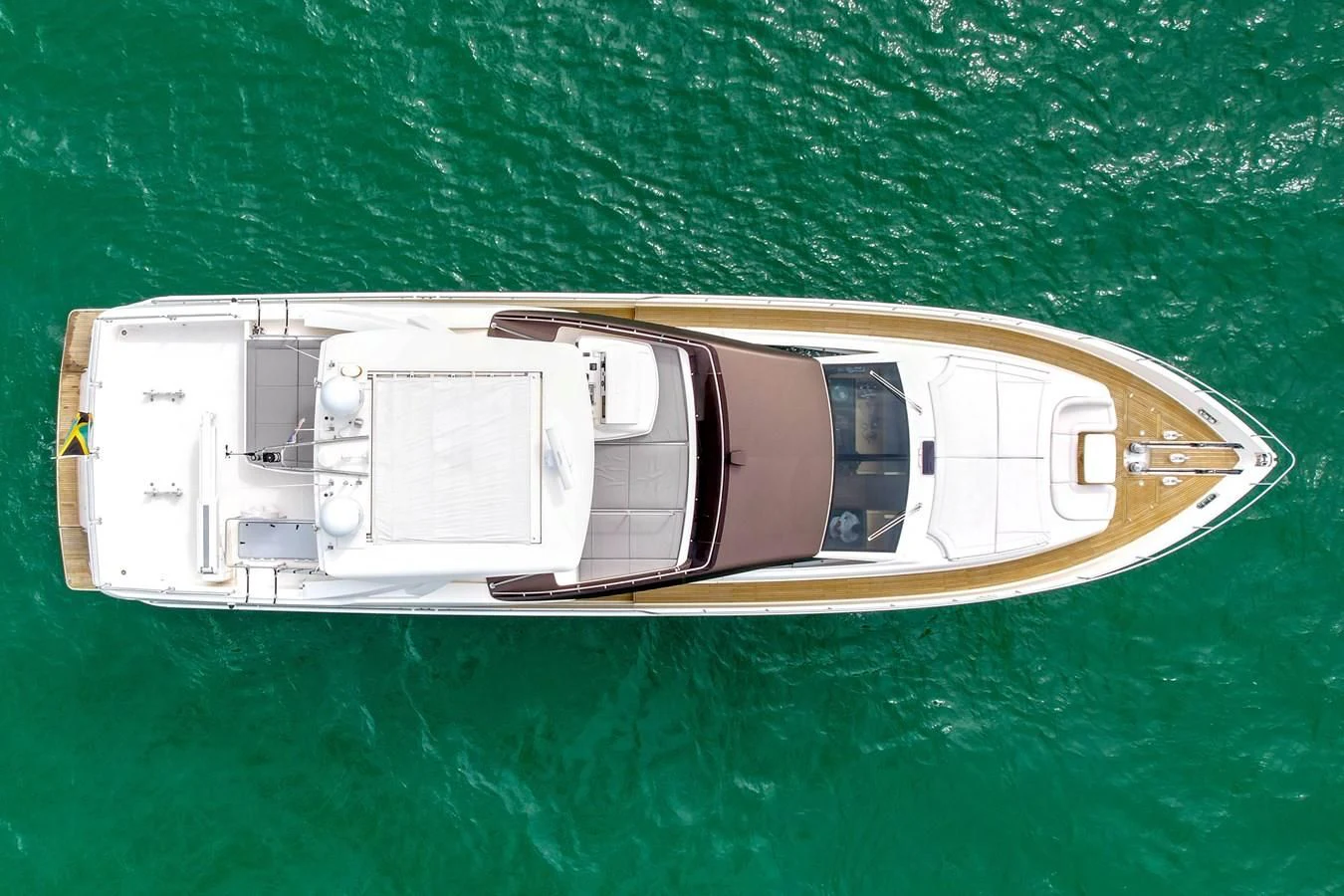 a white rectangular object with a black center aboard FERRETTI YACHTS F800 Yacht for Sale