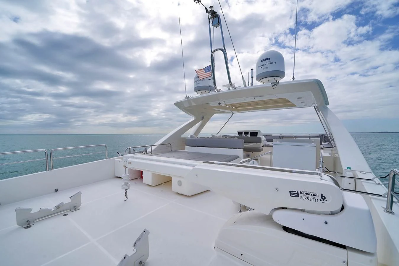 a boat on the water aboard FERRETTI YACHTS F800 Yacht for Sale