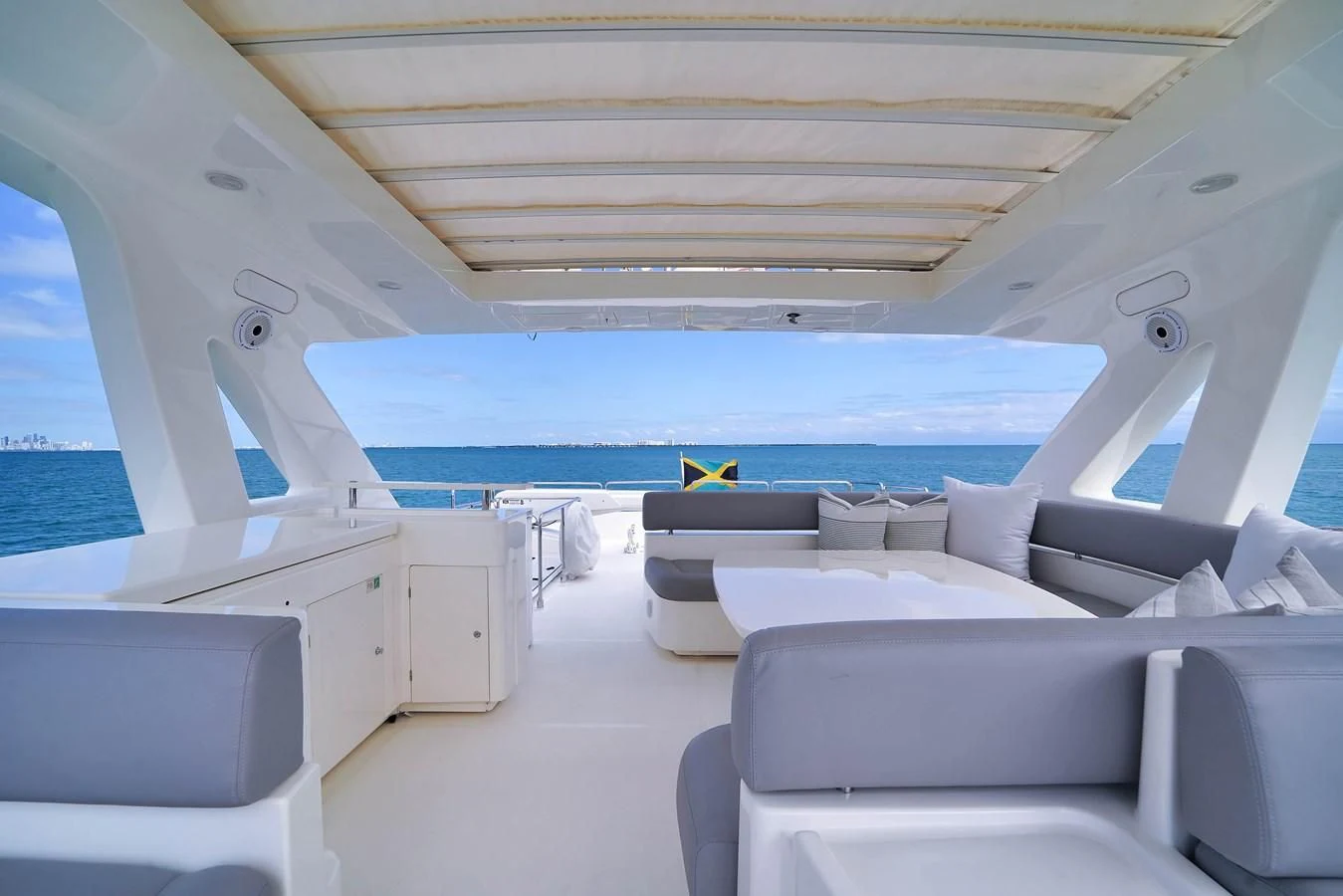 inside of an airplane aboard FERRETTI YACHTS F800 Yacht for Sale