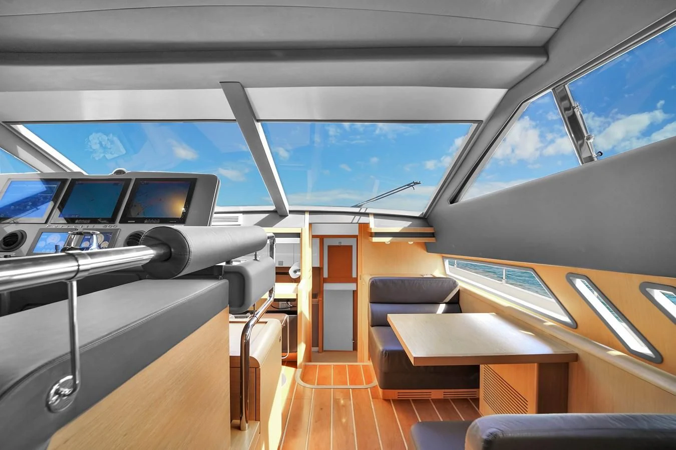 inside of a vehicle aboard FERRETTI YACHTS F800 Yacht for Sale