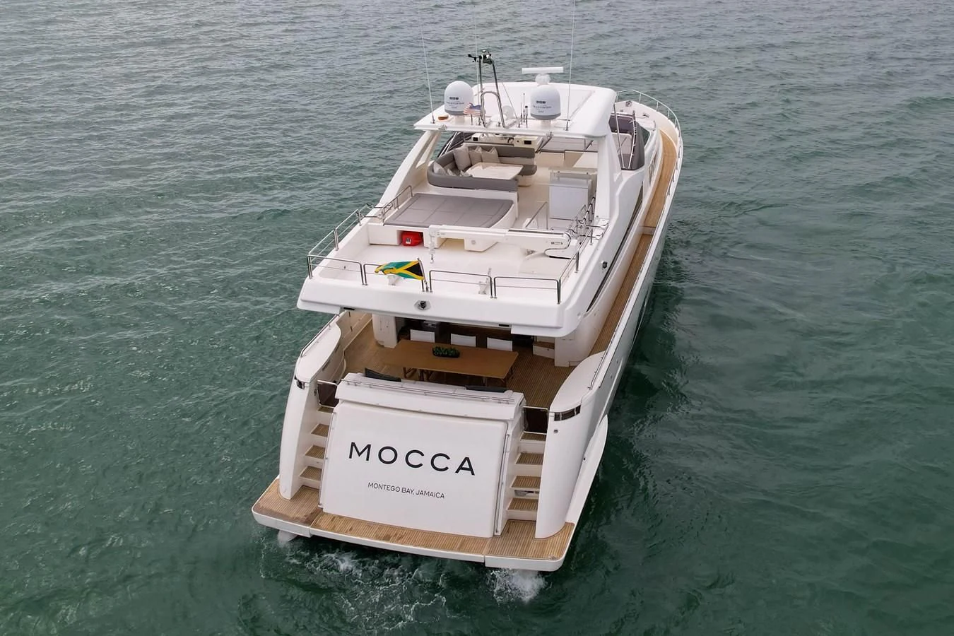 a boat in the water aboard FERRETTI YACHTS F800 Yacht for Sale
