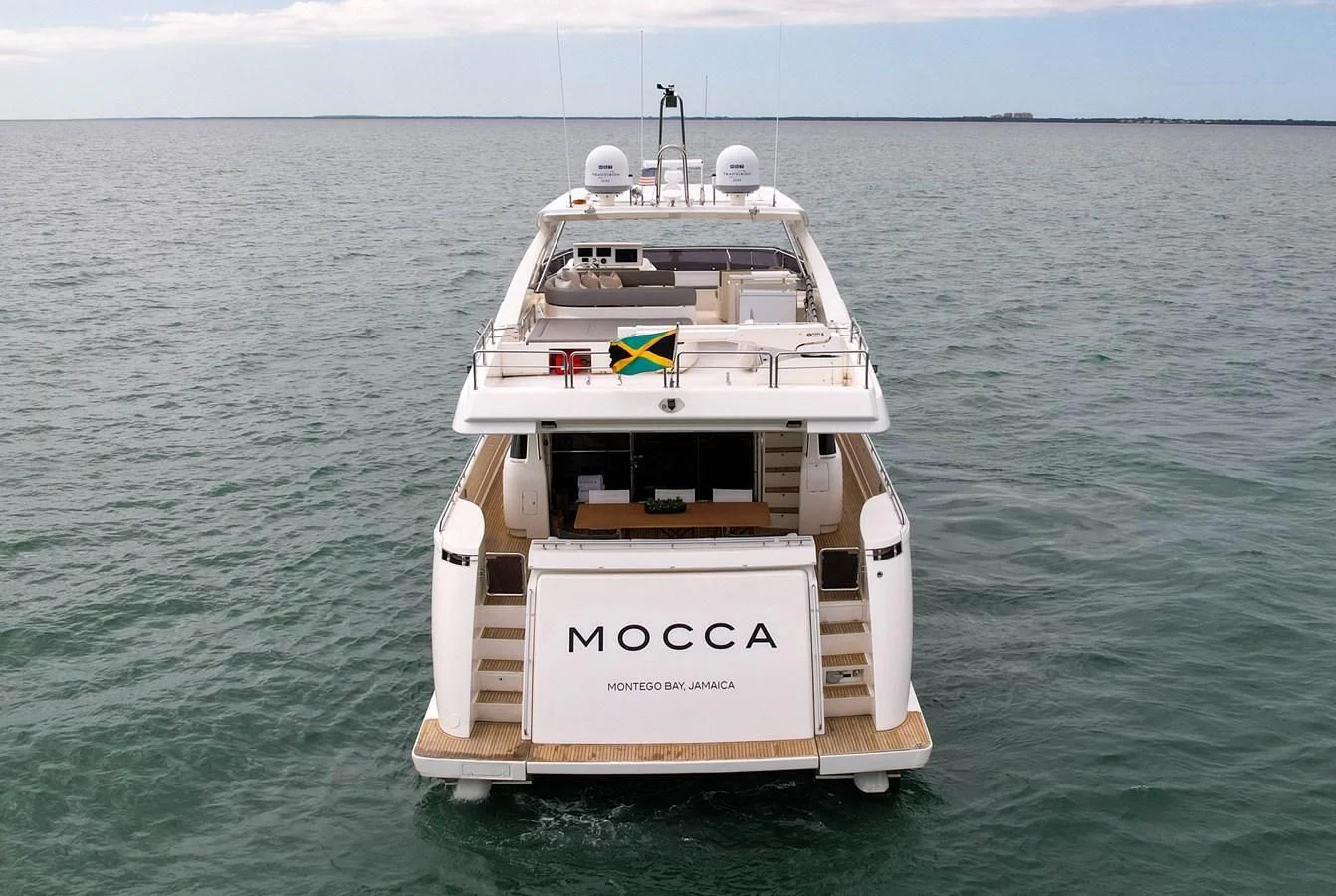 a boat in the water aboard FERRETTI YACHTS F800 Yacht for Sale