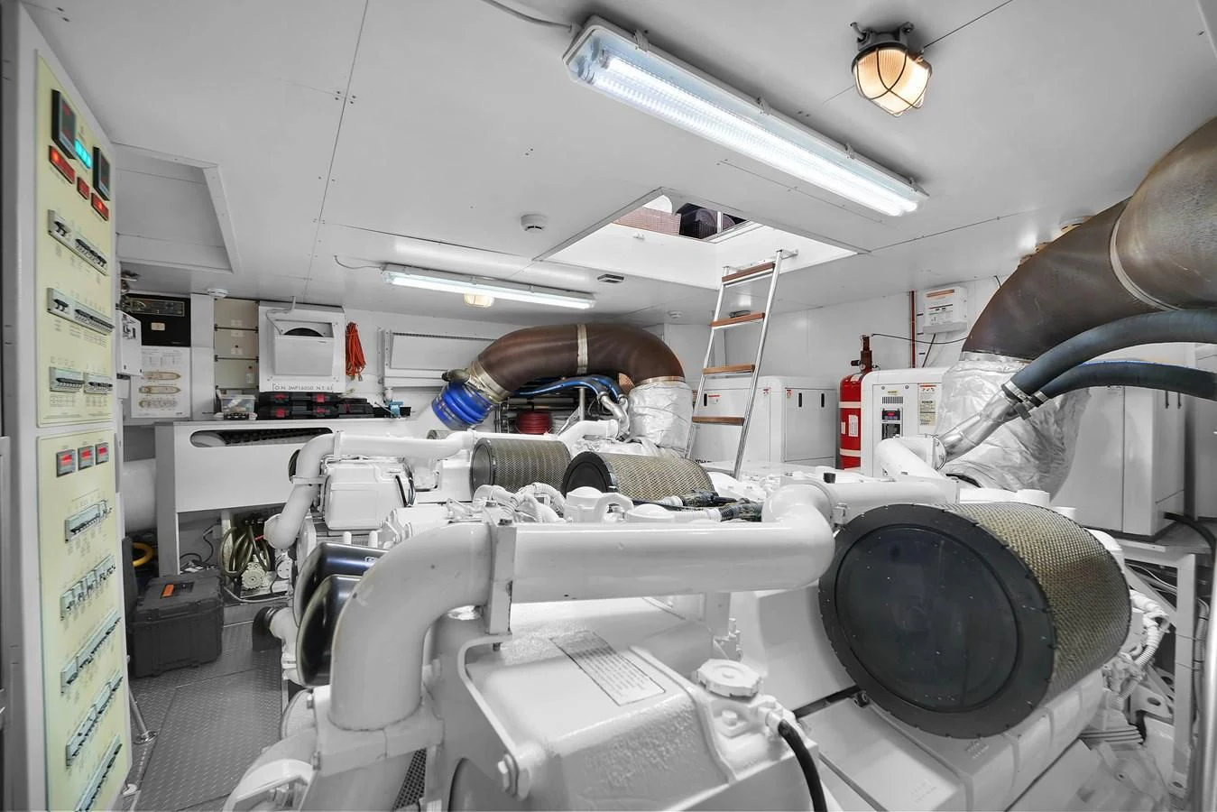 inside view of a vehicle aboard FERRETTI YACHTS F800 Yacht for Sale