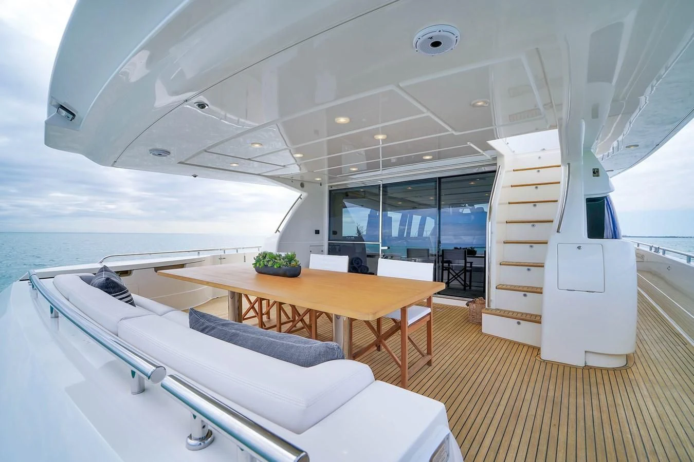 inside of a boat aboard FERRETTI YACHTS F800 Yacht for Sale