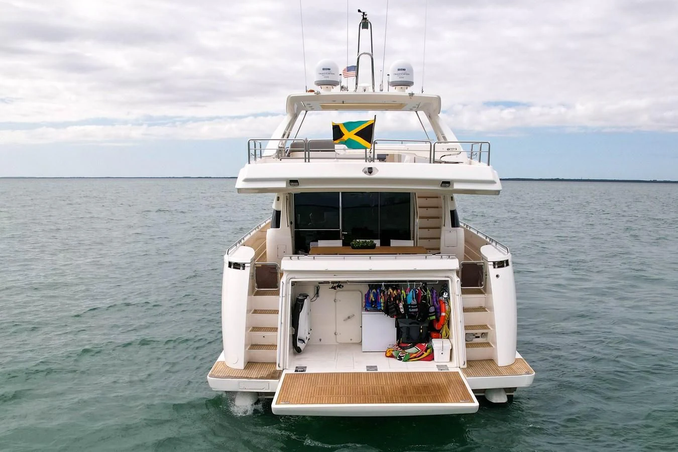 a boat in the water aboard FERRETTI YACHTS F800 Yacht for Sale