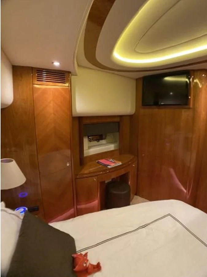 a bed in a room aboard 85 AZIMUT ULTIMATE Yacht for Sale