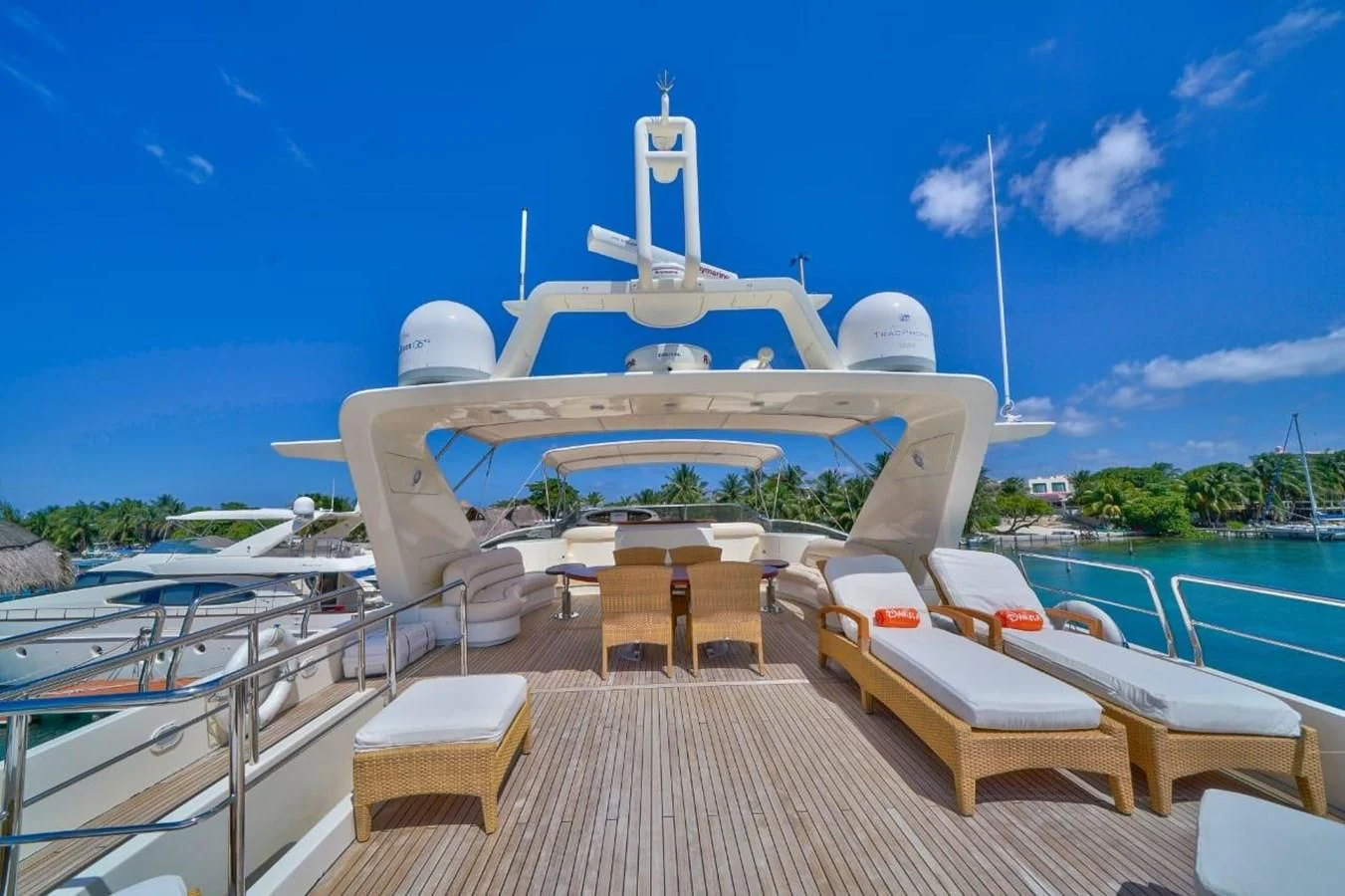 a large white ship docked aboard DANIELA Yacht for Sale