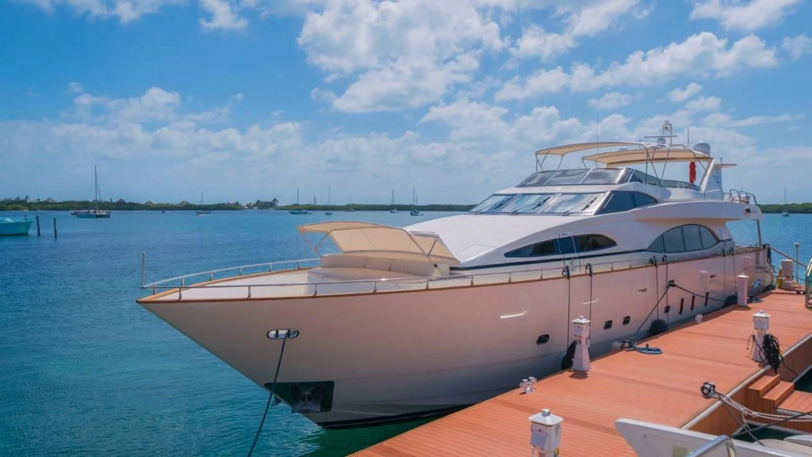 a boat docked at a dock aboard DANIELA Yacht for Sale