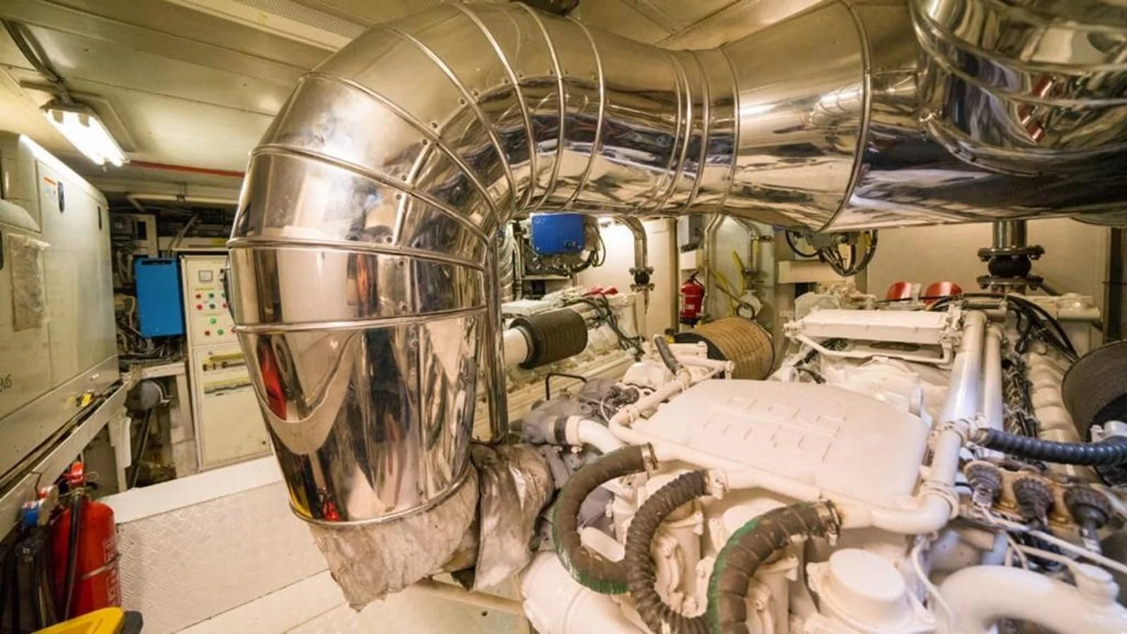 a large metal object with pipes aboard DANIELA Yacht for Sale