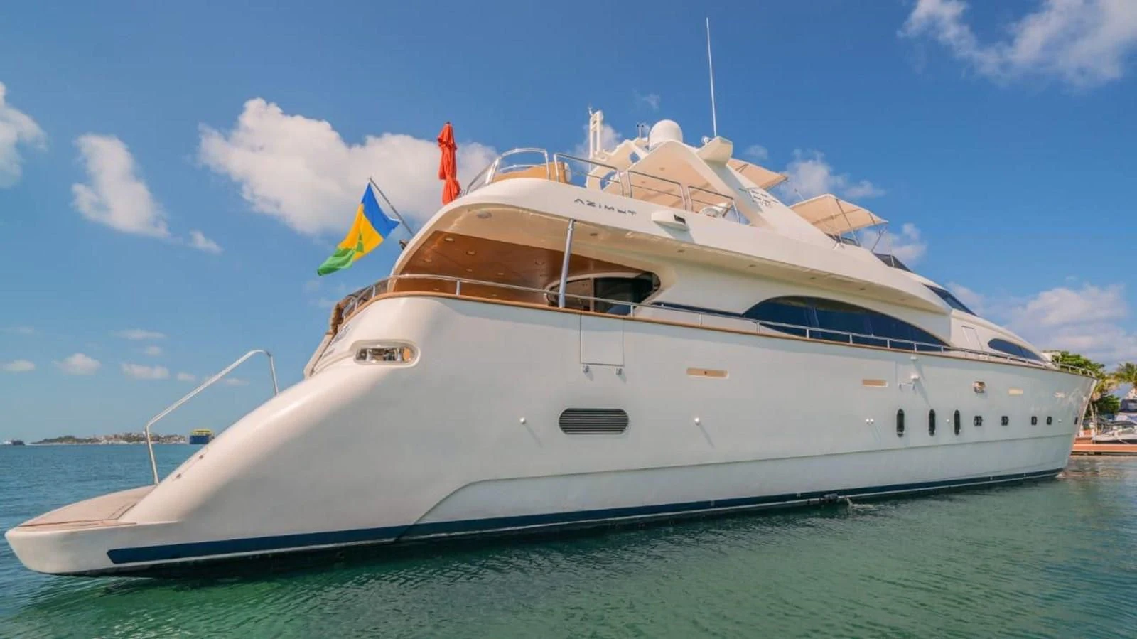 a white yacht on the water aboard DANIELA Yacht for Sale