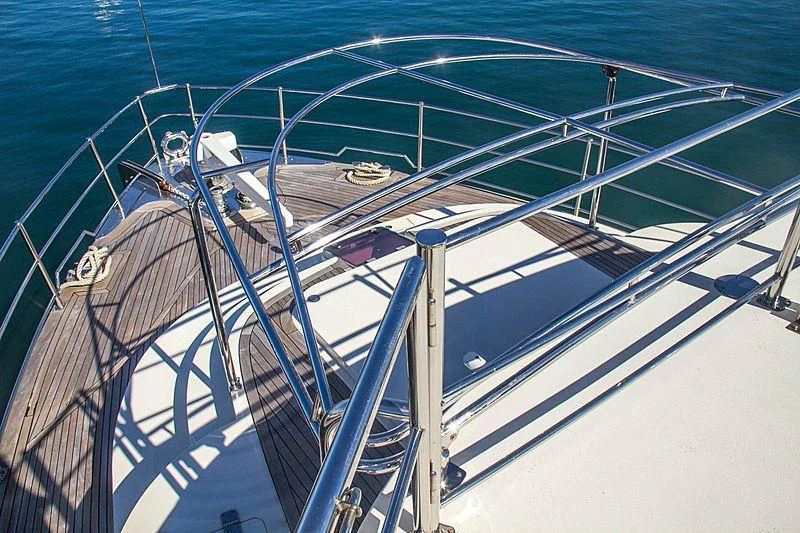a large bridge over water aboard FALCON Yacht for Sale