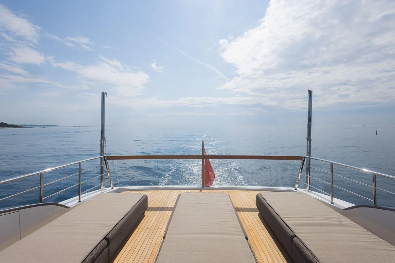 a wooden bridge over water aboard ELLIE JAMES Yacht for Sale