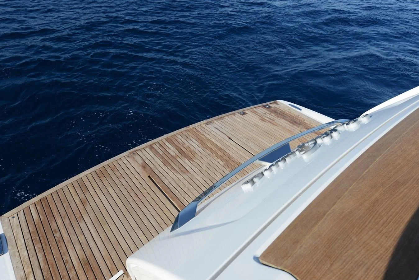a deck with a large body of water in the background aboard ELLIE JAMES Yacht for Sale
