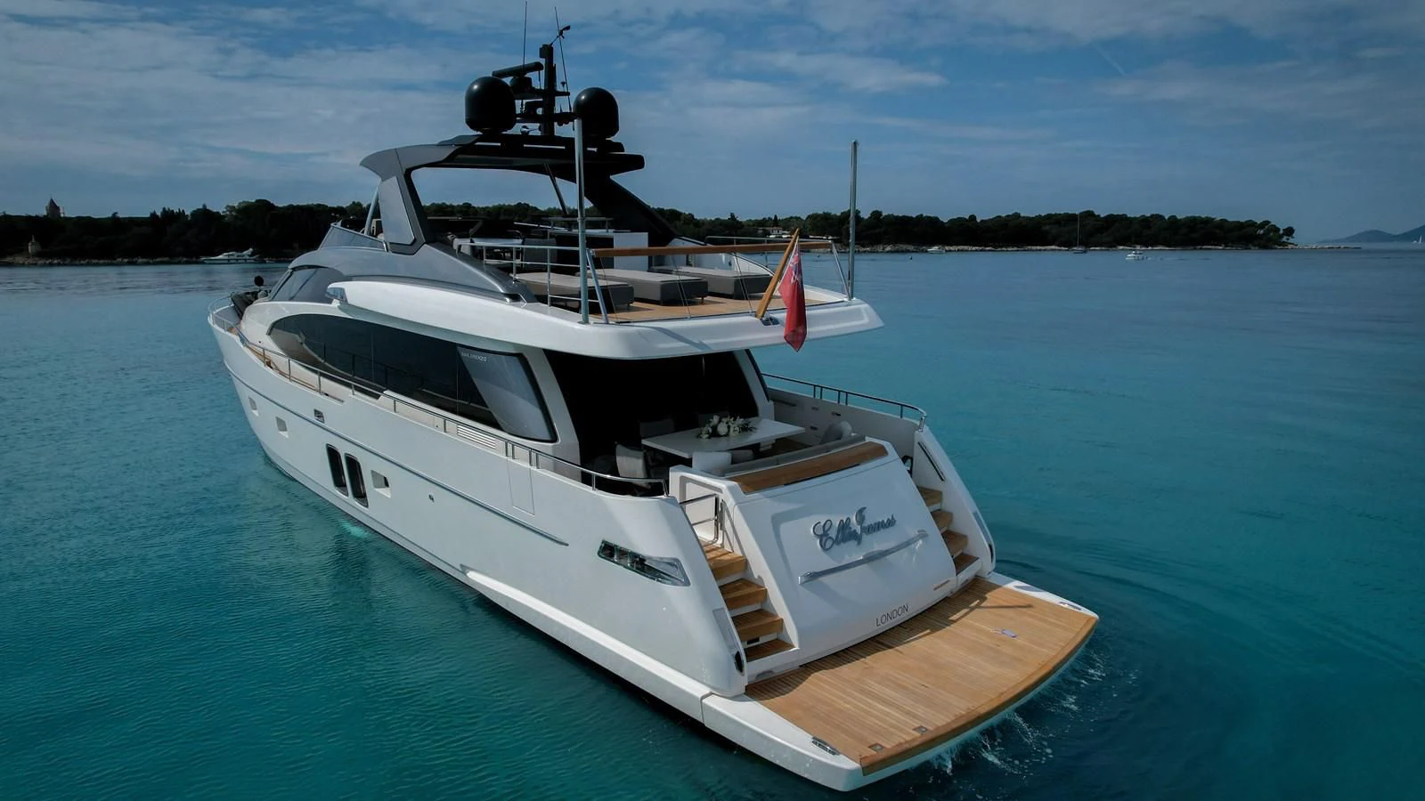 a boat on the water aboard ELLIE JAMES Yacht for Sale