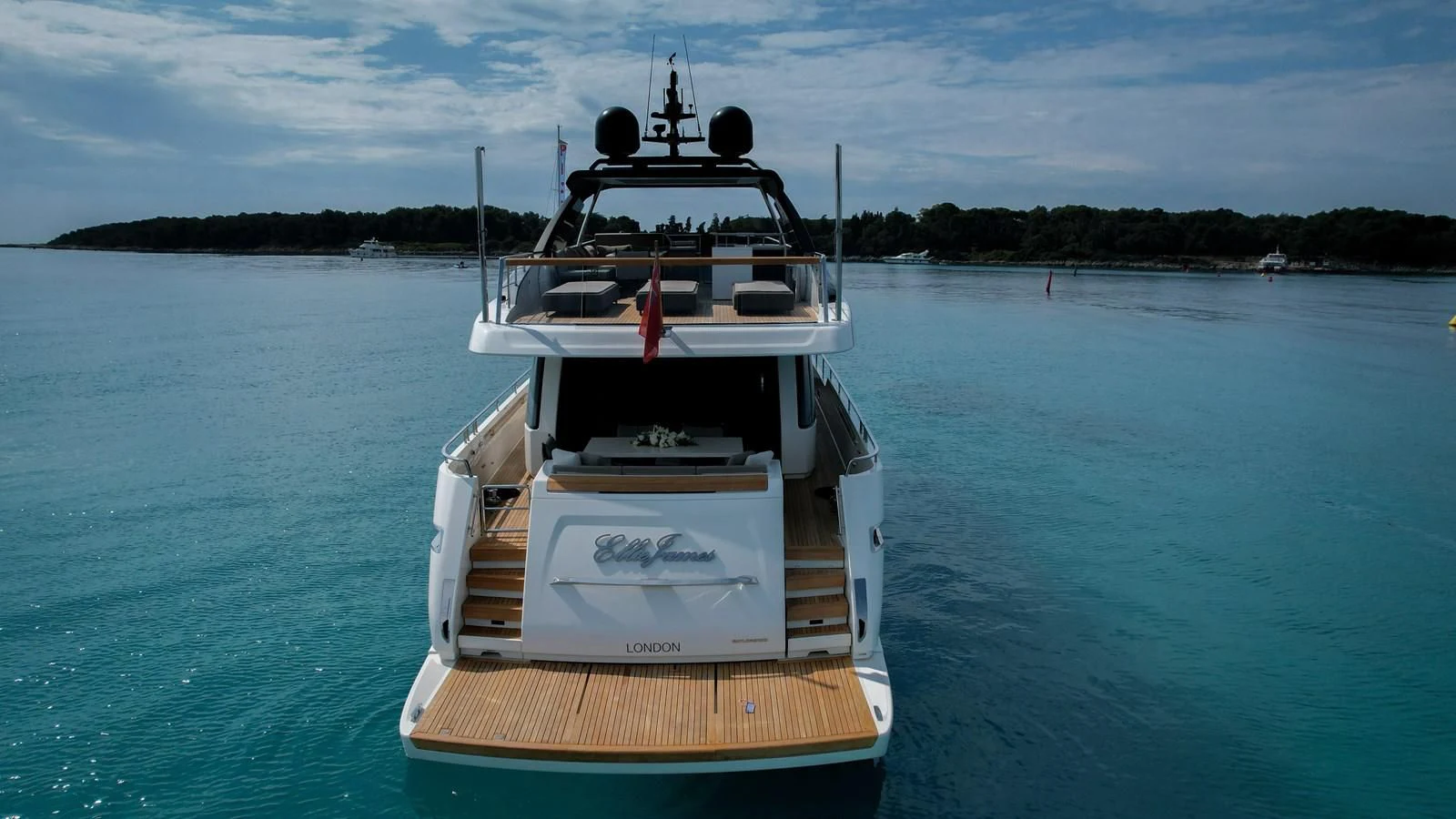 a boat on the water aboard ELLIE JAMES Yacht for Sale