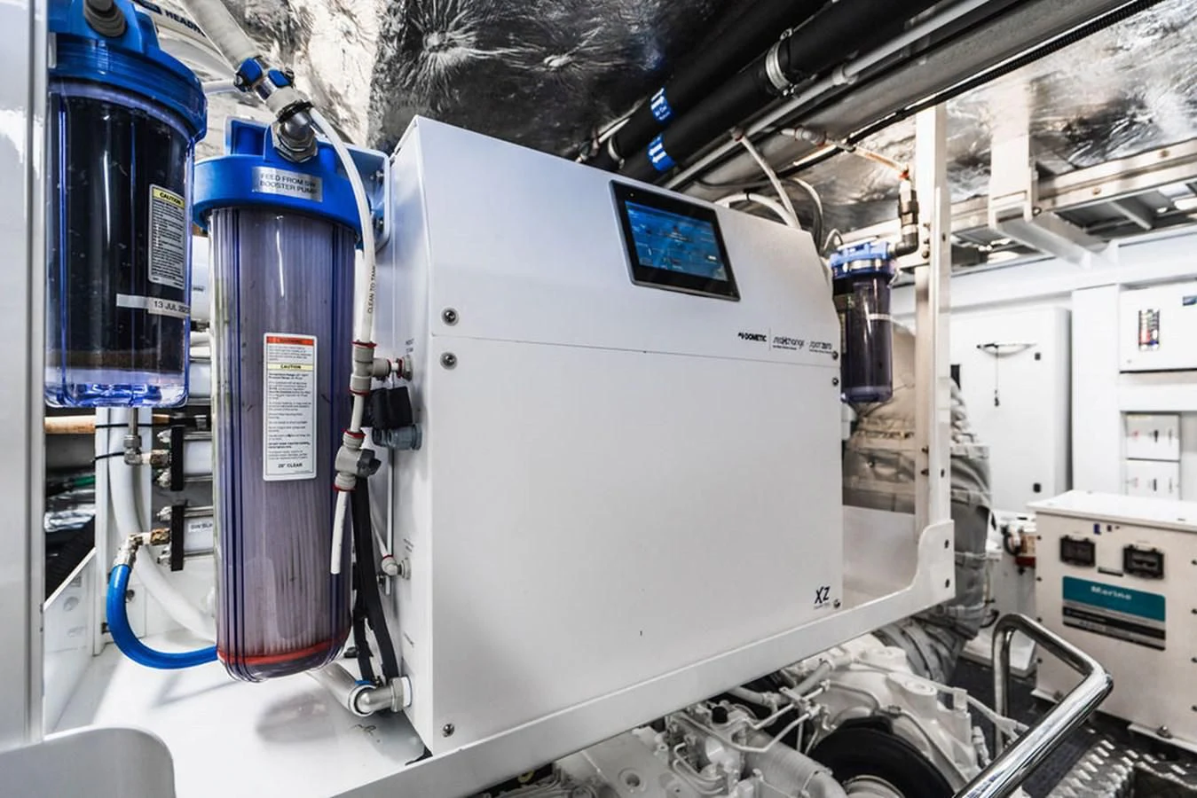 a machine with a blue cap aboard SEA-ZAR Yacht for Sale