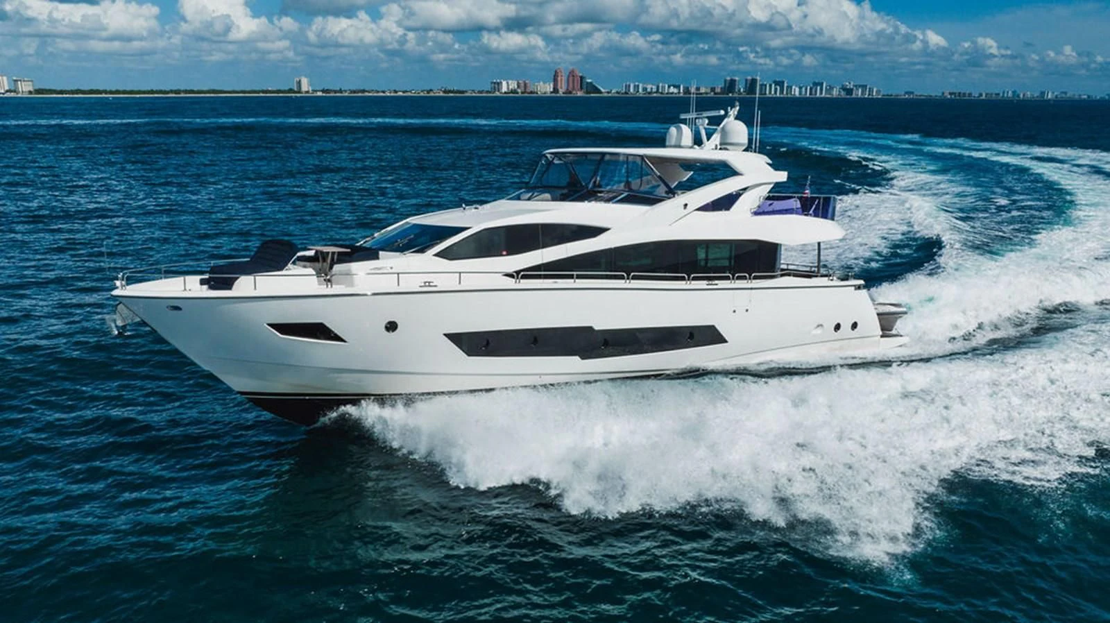 a white yacht on the water aboard SEA-ZAR Yacht for Sale