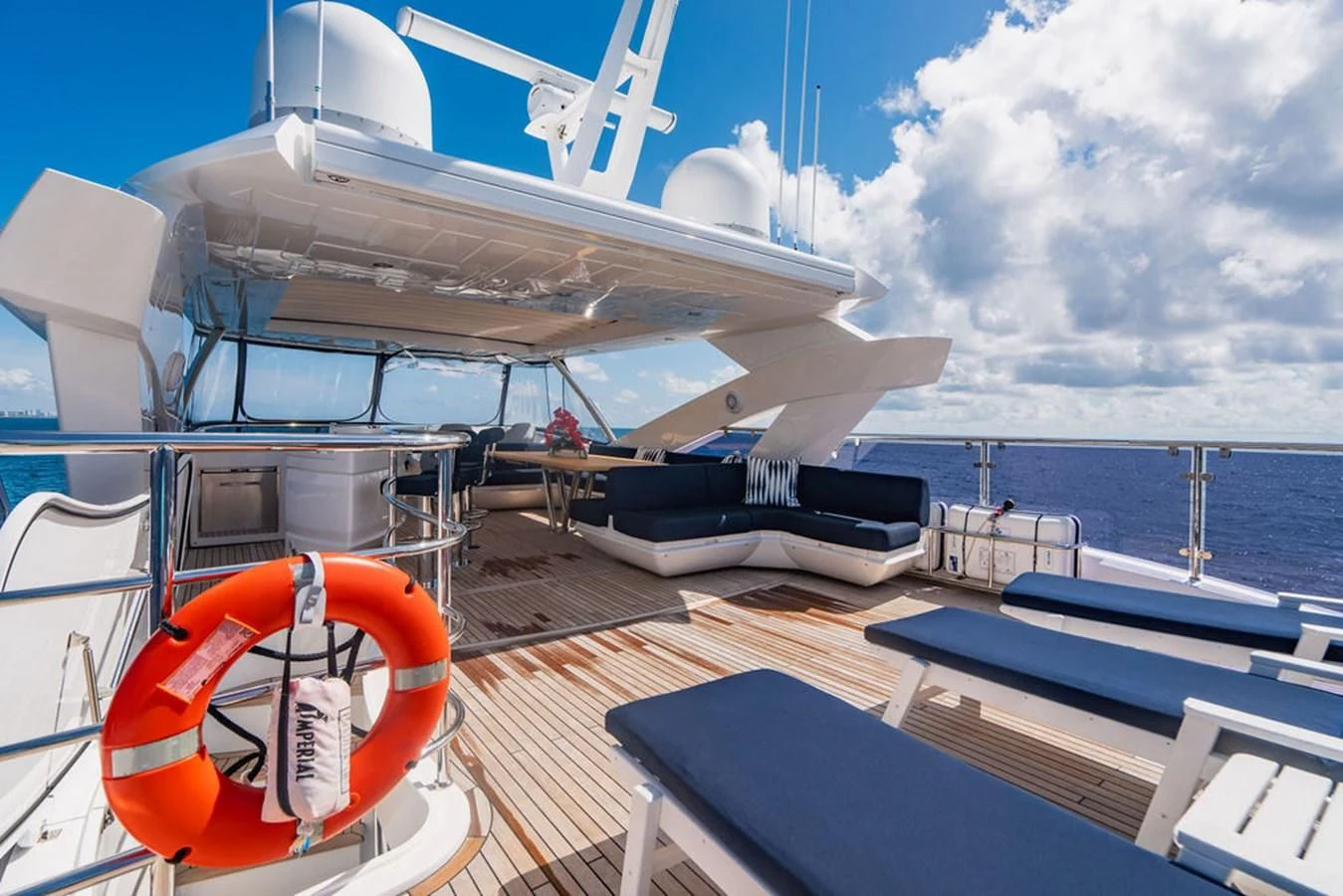 a boat on a ship aboard SEA-ZAR Yacht for Sale
