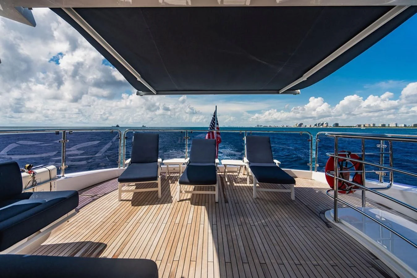 a deck on a boat aboard SEA-ZAR Yacht for Sale