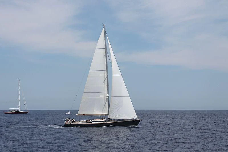 a sailboat on the water aboard BLACK LION Yacht for Sale