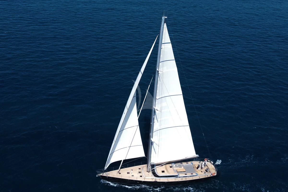 a sailboat in the water aboard BLACK LION Yacht for Sale