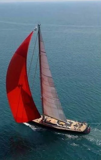 a sailboat on the water aboard BLACK LION Yacht for Sale