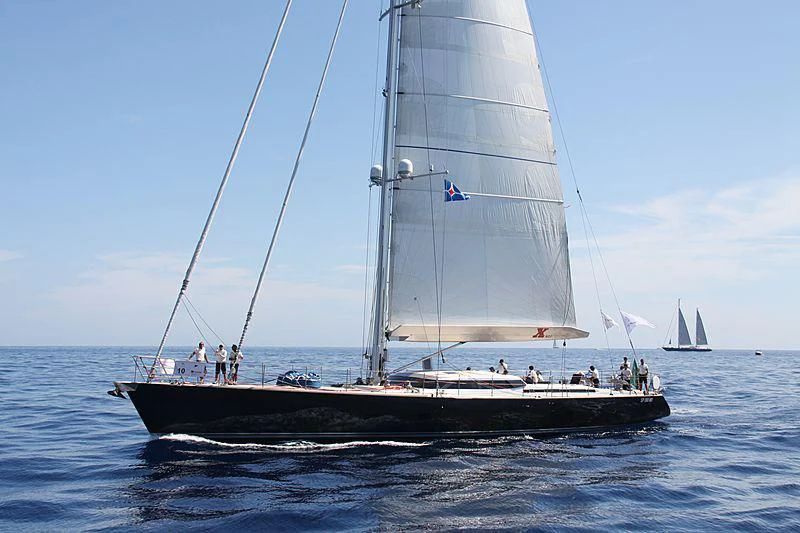 a boat sailing on the sea aboard BLACK LION Yacht for Sale
