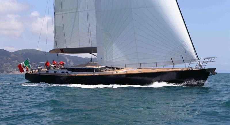 a boat with people on it aboard BLACK LION Yacht for Sale
