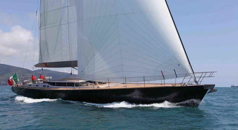 a boat sailing on the sea aboard BLACK LION Yacht for Sale