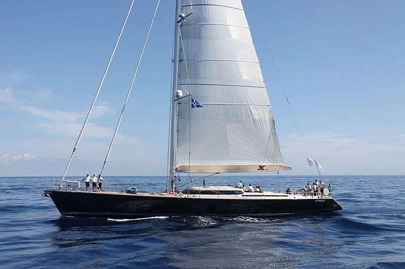 a sailboat on the water aboard BLACK LION Yacht for Sale