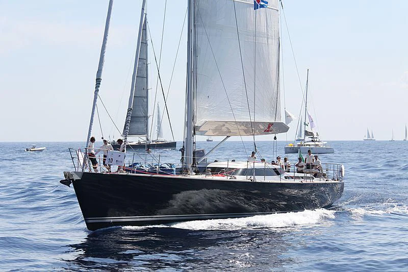 a boat with people on it aboard BLACK LION Yacht for Sale
