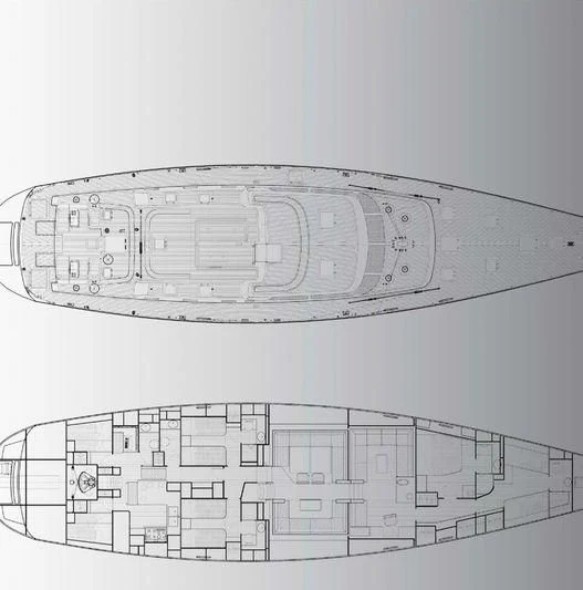 diagram, engineering drawing aboard BLACK LION Yacht for Sale