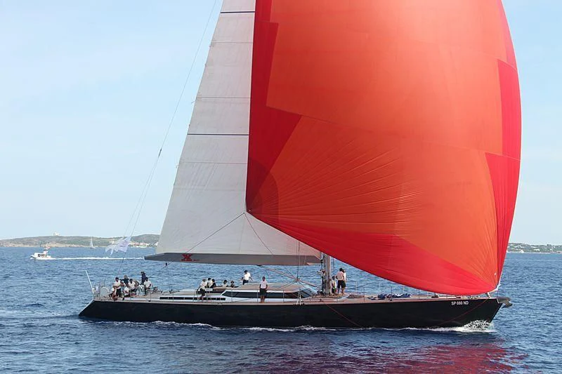 a sailboat with people on it aboard BLACK LION Yacht for Sale