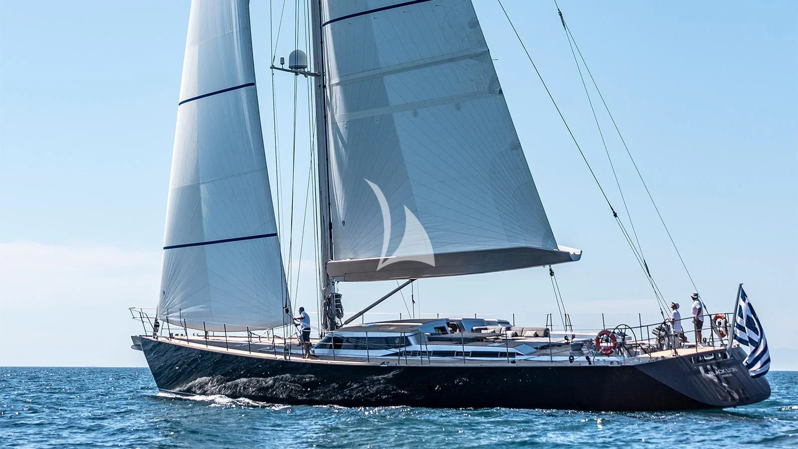 a boat in the water aboard BLACK LION Yacht for Sale