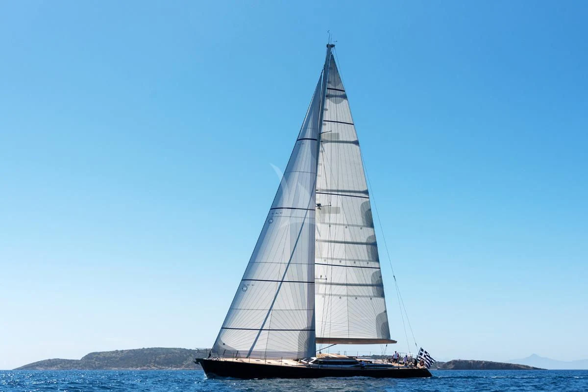 a sailboat on the water aboard BLACK LION Yacht for Sale
