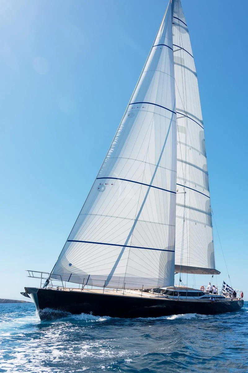 a sailboat on the water aboard BLACK LION Yacht for Sale