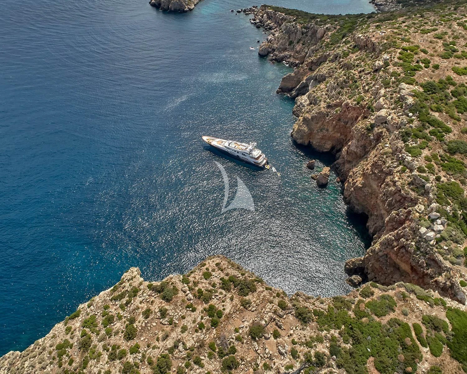 a boat on the water aboard ALEXANDRA Yacht for Charter